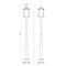 Z-Lite Rainer 5 Light Outdoor Post Mounted Fixture, 15.5in. W x 122in. H, Black 5015PHXLR-5010P-BK - alternate 7